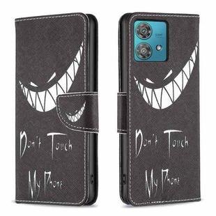 For Motorola Edge 40 Neo Colored Drawing Pattern Leather Phone Case(Smirk)