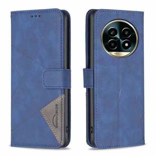 For Realme 13 Pro 5G / 13 Pro+ 5G Magnetic Buckle Rhombus Texture Leather Phone Case(Blue)