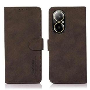 For Realme C67 4G KHAZNEH Matte Texture Leather Phone Case(Brown)