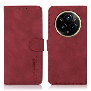 For Realme 14 Pro 5G Global KHAZNEH Matte Texture Leather Phone Case(Red)