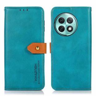 For OnePlus Ace 2 Pro KHAZNEH Dual-color Cowhide Texture Flip Leather Phone Case(Blue)