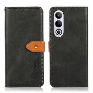 For OnePlus Nord CE4 Global KHAZNEH Dual-color Cowhide Texture Flip Leather Phone Case(Black)