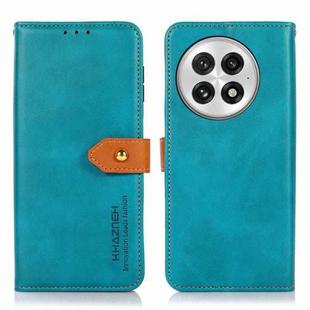 For OnePlus Nord 13 KHAZNEH Dual-color Cowhide Texture Flip Leather Phone Case(Blue)