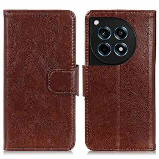 For OnePlus 12R / Ace 3 Nappa Texture Leather Phone Case(Brown)