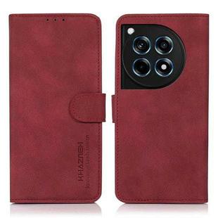 For OnePlus 12R / Ace 3 KHAZNEH Matte Texture Leather Phone Case(Red)