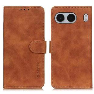 For OnePlus Nord 4 KHAZNEH Retro Texture Leather Phone Case(Brown)