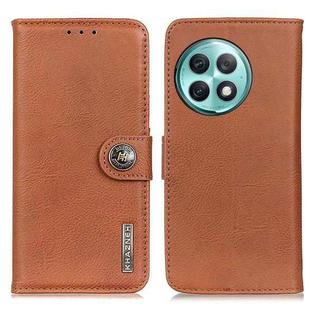 For OnePlus Ace 2 Pro KHAZNEH Cowhide Texture Flip Leather Phone Case(Brown)