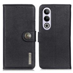 For OnePlus Nord CE4 5G / K12 5G KHAZNEH Cowhide Texture Flip Leather Phone Case(Black)