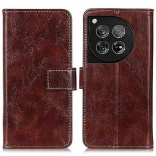 For OnePlus 12 Retro Crazy Horse Texture Leather Phone Case(Brown)