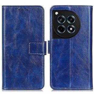 For OnePlus 12R/Ace 3 Retro Crazy Horse Texture Leather Phone Case(Blue)