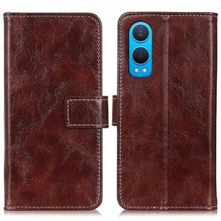 For OnePlus Nord CE4 Lite Retro Crazy Horse Texture Leather Phone Case(Brown)