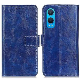 For OnePlus Nord CE4 Lite Retro Crazy Horse Texture Leather Phone Case(Blue)