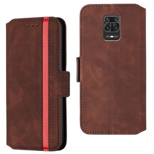 For Xiaomi Redmi Note 9 Pro / Note 9S / Note 9 Pro Max Retro Frosted Oil-side Horizontal Flip Leather Case with Holder & Card Slots(Wine Red)