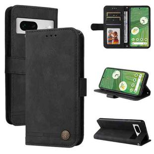 For Google Pixel  7 Skin Feel Life Tree Metal Button Leather Phone Case(Black)