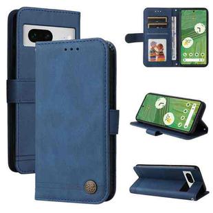 For Google Pixel  7 Skin Feel Life Tree Metal Button Leather Phone Case(Blue)