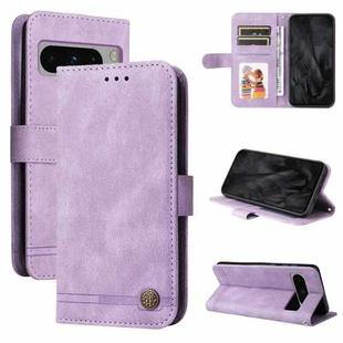 For Google Pixel 8 Pro Skin Feel Life Tree Metal Button Leather Phone Case(Purple)