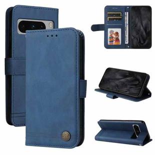For Google Pixel 8 Pro Skin Feel Life Tree Metal Button Leather Phone Case(Blue)