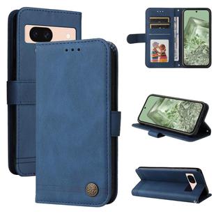 For Google Pixel 8a Skin Feel Life Tree Metal Button Leather Phone Case(Blue)