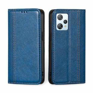 For Blackview A53 / A53 Pro Grid Texture Magnetic Flip Leather Phone Case(Blue)