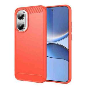 For Redmi Turbo 4 Pro Carbon Fiber Brushed Texture TPU Phone Case(Red)
