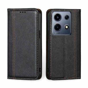 For Infinix Note 30 VIP 5G Grid Texture Magnetic Flip Leather Phone Case(Black)