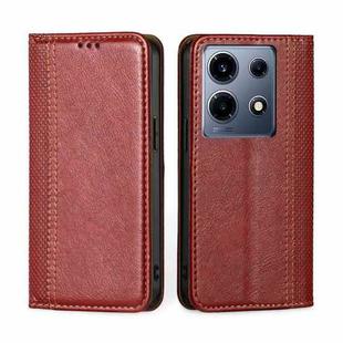 For Infinix Note 30 VIP 5G Grid Texture Magnetic Flip Leather Phone Case(Red)