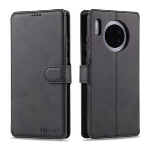 For Huawei Mate 30 AZNS Calf Texture Horizontal Flip Leather Case, with Holder & Card Slots & Wallet & Photo Frame(Black)