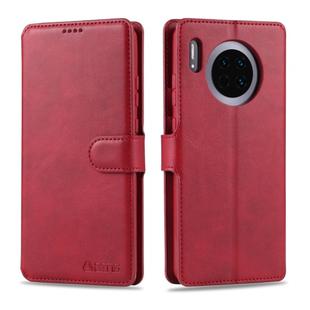 For Huawei Mate 30 Pro AZNS Calf Texture Horizontal Flip Leather Case, with Holder & Card Slots & Wallet & Photo Frame(Red)