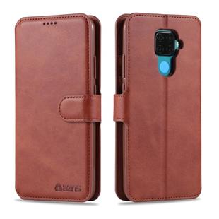 For Huawei Mate 30 Lite / nova 5i Pro AZNS Calf Texture Horizontal Flip Leather Case, with Holder & Card Slots & Wallet & Photo Frame(Brown)