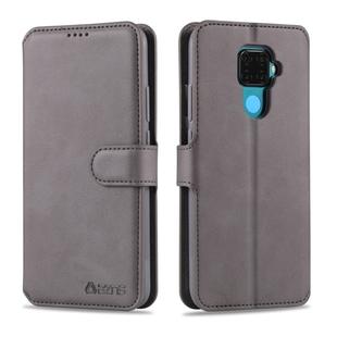 For Huawei Mate 30 Lite / nova 5i Pro AZNS Calf Texture Horizontal Flip Leather Case, with Holder & Card Slots & Wallet & Photo Frame(Grey)