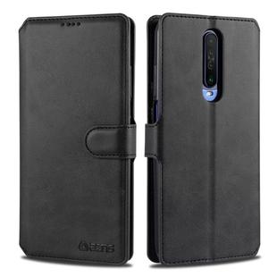 For Xiaomi Redmi K30 AZNS Calf Texture Horizontal Flip Leather Case, with Holder & Card Slots & Wallet & Photo Frame(Black)