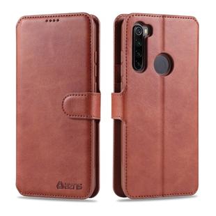 For Xiaomi Redmi Note 8 AZNS Calf Texture Horizontal Flip Leather Case, with Holder & Card Slots & Wallet & Photo Frame(Brown)