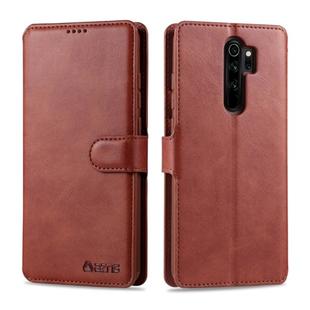 For Xiaomi Redmi Note 8 Pro AZNS Calf Texture Horizontal Flip Leather Case, with Holder & Card Slots & Wallet & Photo Frame(Brown)