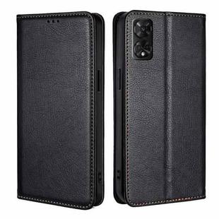 For TCL 50 5G Gloss Oil Solid Color Magnetic Leather Phone Case(Black)