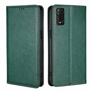 For TCL 50 5G Gloss Oil Solid Color Magnetic Leather Phone Case(Green)