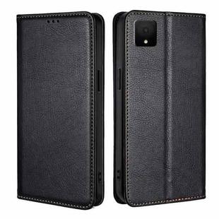 For TCL 502 Gloss Oil Solid Color Magnetic Leather Phone Case(Black)