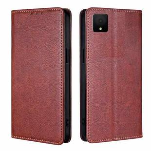 For TCL 502 Gloss Oil Solid Color Magnetic Leather Phone Case(Brown)