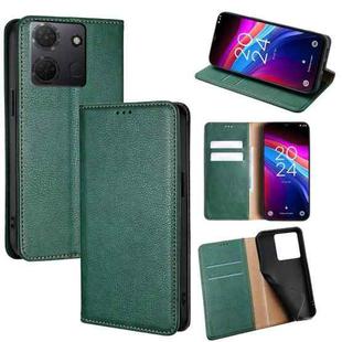 For TCL 503 4G Gloss Oil Solid Color Magnetic Leather Phone Case(Green)