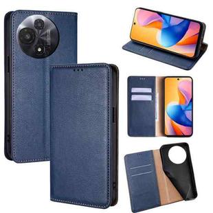 For TCL 60R 5G Gloss Oil Solid Color Magnetic Leather Phone Case(Blue)