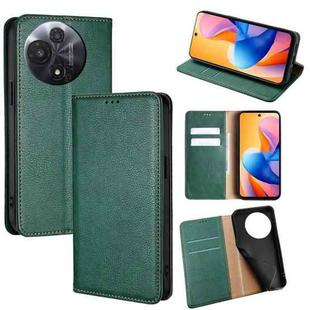 For TCL 60R 5G Gloss Oil Solid Color Magnetic Leather Phone Case(Green)