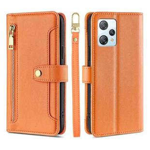 For Blackview A53 / A53 Pro Lite Sheep Texture Cross-body Zipper Wallet Leather Phone Case(Orange)