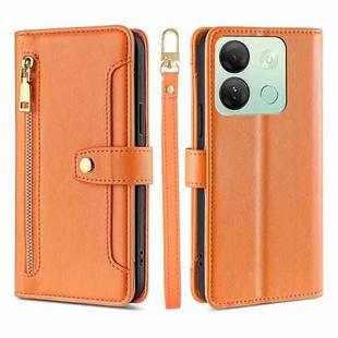 For Infinix Smart 7 HD Sheep Texture Cross-body Zipper Wallet Leather Phone Case(Orange)