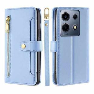 For Infinix Note 30 VIP 5G Sheep Texture Cross-body Zipper Wallet Leather Phone Case(Blue)