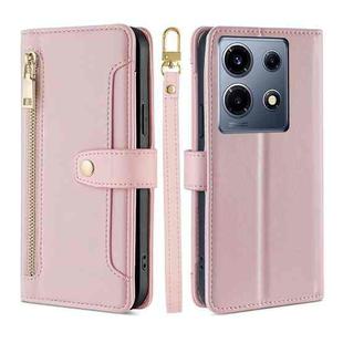 For Infinix Note 30 VIP 5G Sheep Texture Cross-body Zipper Wallet Leather Phone Case(Pink)