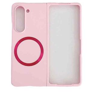 For Samsung Galaxy Z Fold6 Skin Feel Magsafe Magnetic Shockproof PC Phone Case(Pink)