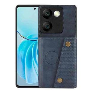 For vivo Y100 / T2 India Double Buckle Card Slots Magnetic Phone Case(Blue)