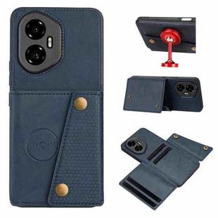 For Honor 300 Double Buckle Card Slots Magnetic Phone Case(Blue)