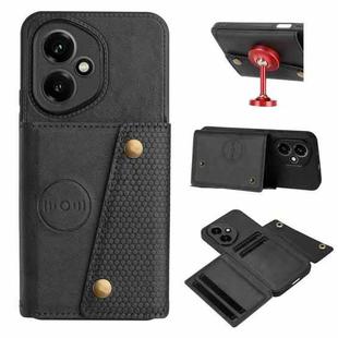 For Honor 400 Global 156.5mm Double Buckle Card Slots Magnetic Phone Case(Black)