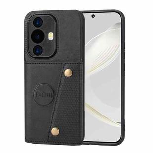 For Huawei nova 11 Pro Double Buckle Card Slots Magnetic Phone Case(Black)