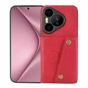 For Huawei Pura 70 Double Buckle Card Slots Magnetic Phone Case(Red)